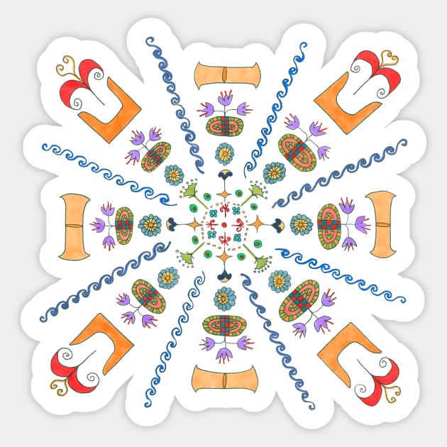 Minoan Mandala Sticker by MsLauraPerry